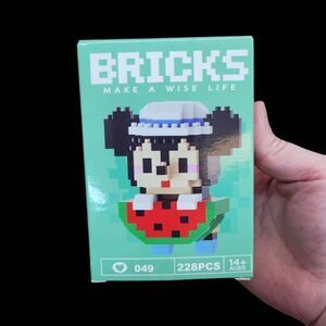 Brand New Disney Mickey Mouse Watermelon Bricks Lego Figure